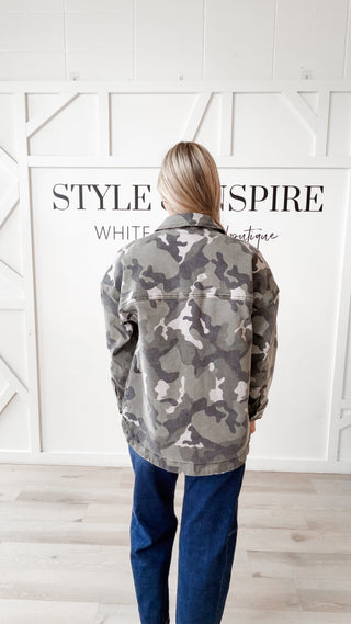 Naomi Camouflage Shacket