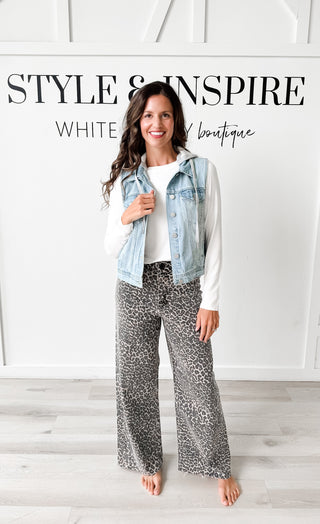 Timmie Hooded Jean Vest