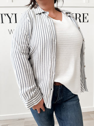 Payton Stripe Gauze Shirt