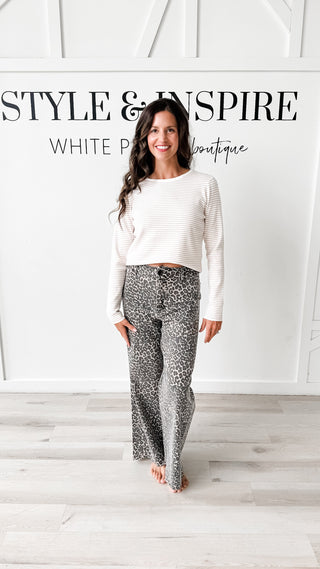 Nola Pin Stripe Long Sleeve Top