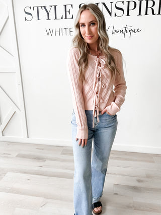 Megan Tie Front Sweater