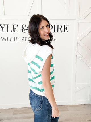 Myra Cap Sleeve Sweater Hoodie