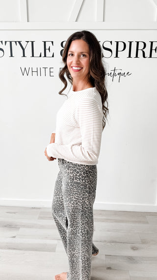 Nola Pin Stripe Long Sleeve Top