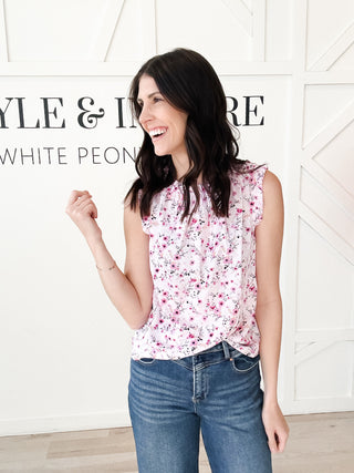 Margie Sleeveless Floral Top
