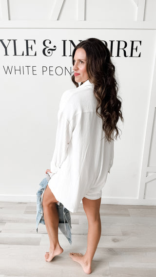 Paulette Shirt Romper *Final Sale*