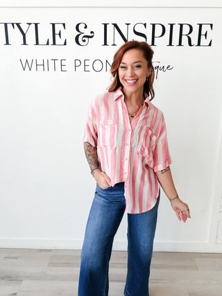 Cambryn Short Sleeve Stripe Shirt