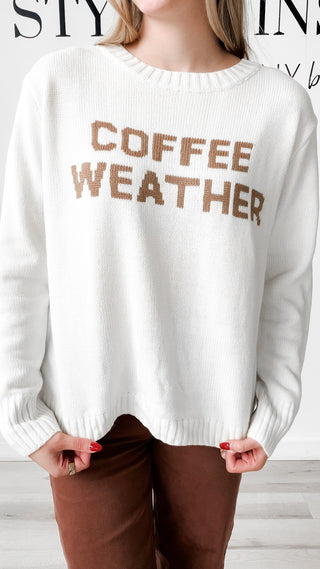Coffee Weather Graphic Sweater