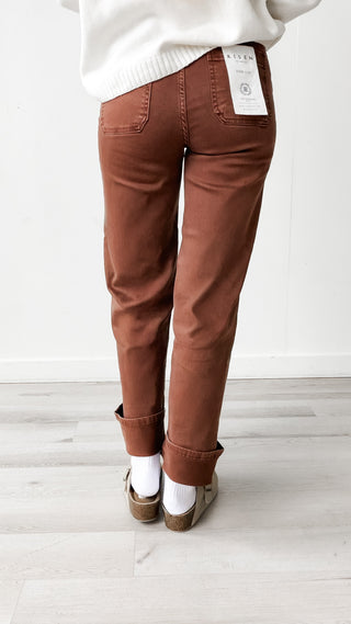 Risen Front Patch Pocket Cuffed Jeans