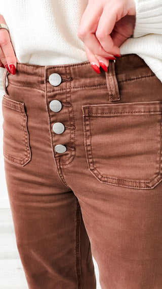 Risen Front Patch Pocket Cuffed Jeans
