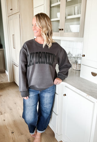 Day Drinking Graphic Sweatshirt