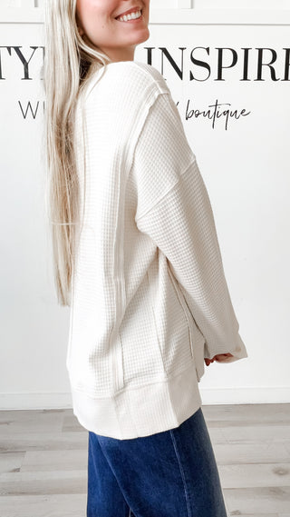 Donna Brushed Thermal Pullover