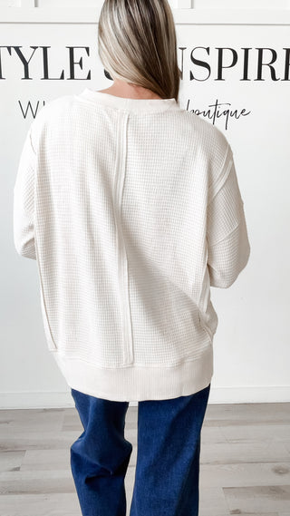 Donna Brushed Thermal Pullover