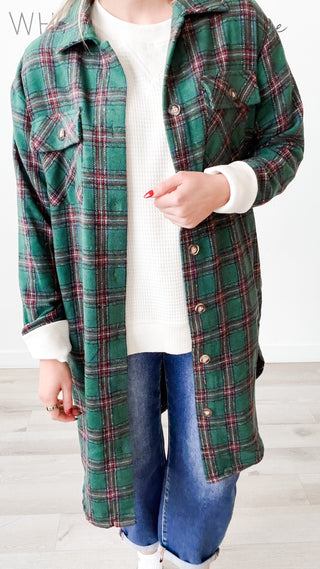Bridgette Plaid Long Shacket