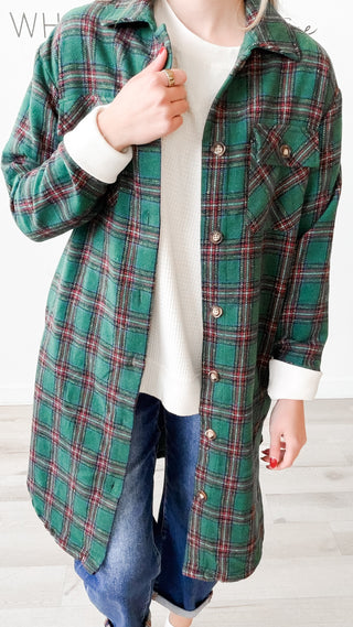 Bridgette Plaid Long Shacket