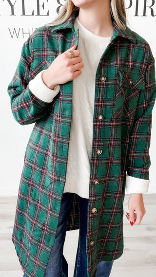 Bridgette Plaid Long Shacket