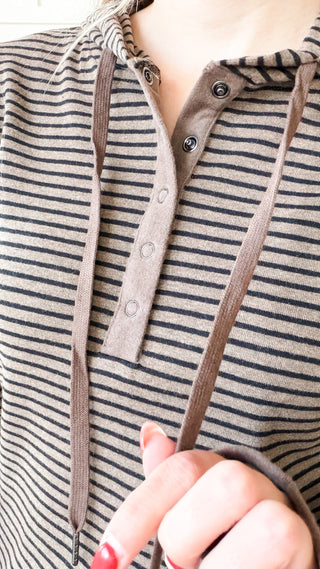 Briar Hooded Rib Henley Top