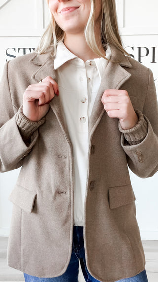 Darlene Rib Cuffed Blazer