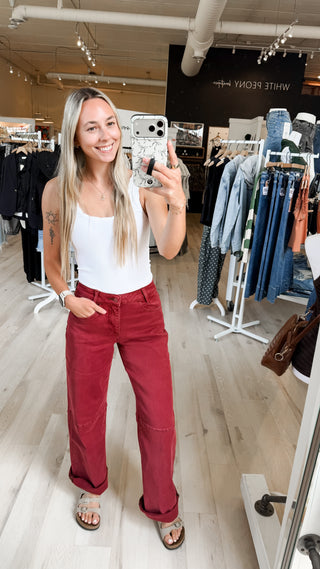 Mica High Rise Wide Leg Cuffed Jeans