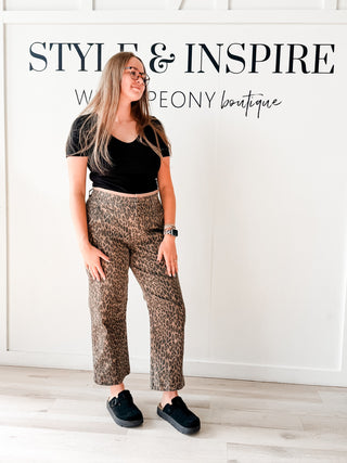 Risen MR Animal Print Crop Pants