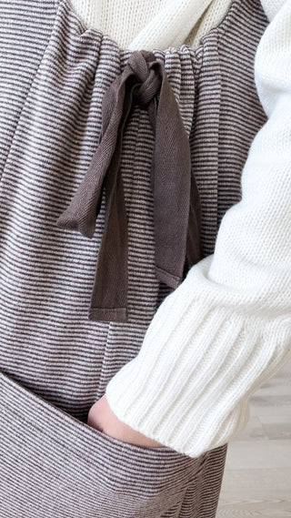 Cassie Side Ribbon Tie Overalls