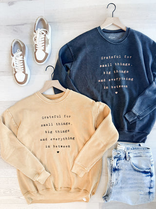 Grateful For Small Things Mineral Sweatshirt