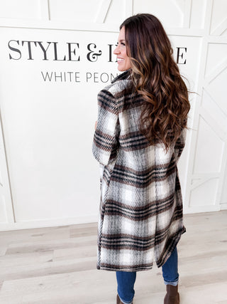 Mary Double Breasted Plaid Coat W/Removable Hood *Final Sale*