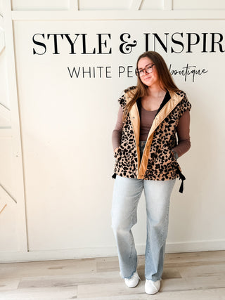 Ophelia Leopard Fleece Vest