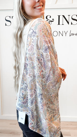 Free Bird Vintage Graphic Kantha Top