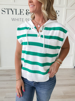 Myra Cap Sleeve Sweater Hoodie