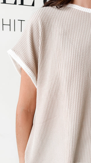 Evie Ribbed Contrast Sleeveless Top