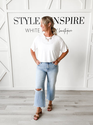 Vervet HR Crop Wide Jeans