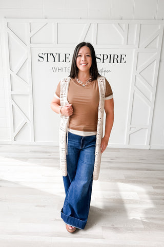 Logan Tie Front Crochet Cardigan