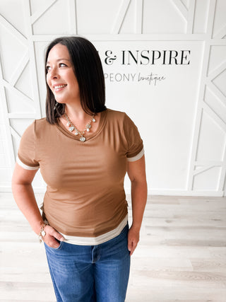 Emma Mesh Jersey Combo Tee