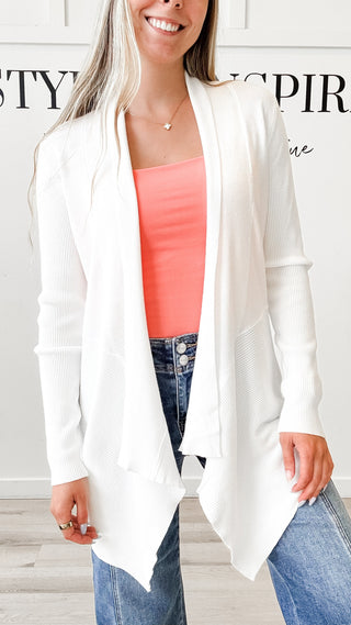 Lea Long line Waterfall Cardigan