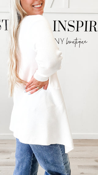Lea Long line Waterfall Cardigan