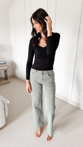 Flying Monkey High Rise Double Button Jeans