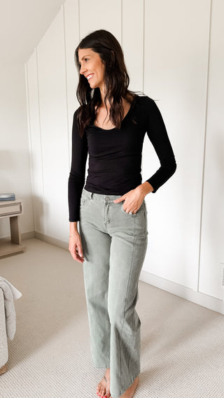 Flying Monkey High Rise Double Button Jeans