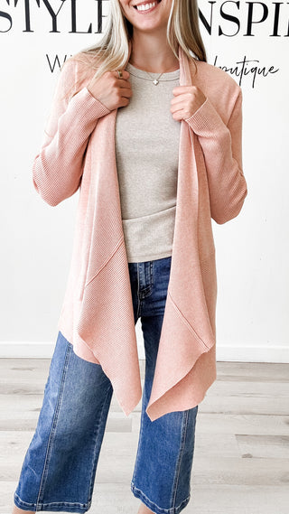 Lea Long line Waterfall Cardigan
