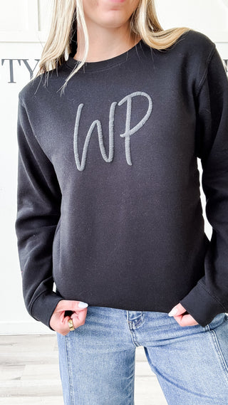 White Peony Puff Sweatshirt