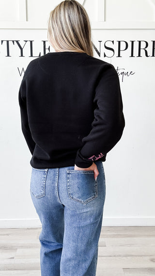 White Peony Puff Sweatshirt
