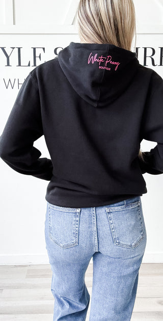 White Peony Puff Sweatshirt