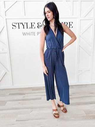 Harmony Surplice Neck Rib Jumpsuit