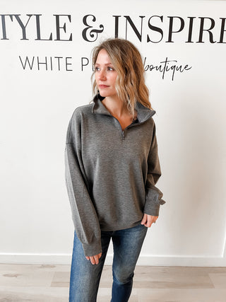 Alice Scuba Half Zip Sweatshirt