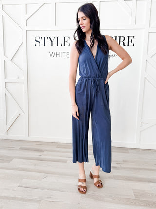 Harmony Surplice Neck Rib Jumpsuit