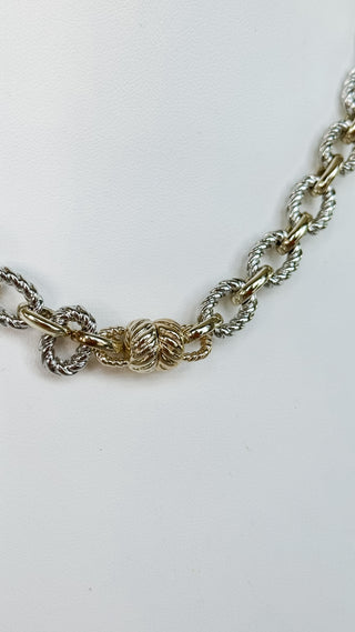 Twisted Silver and Polished Gold Mixed Chain *Final Sale*