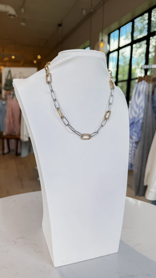 Pave Link Necklace