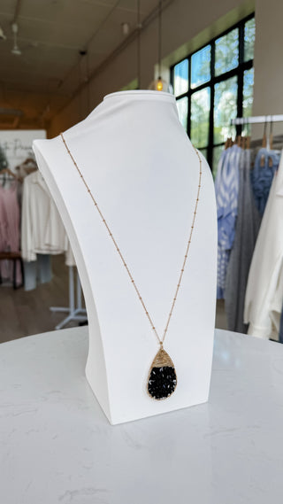 Wire Wrapped Chevron Bead Necklace *Final Sale*