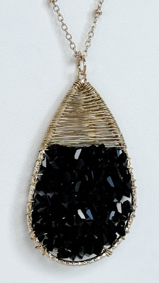 Wire Wrapped Chevron Bead Necklace *Final Sale*