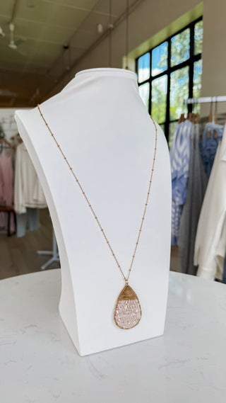 Wire Wrapped Chevron Bead Necklace *Final Sale*
