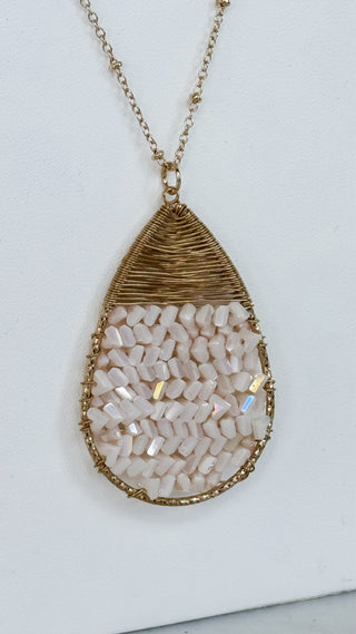 Wire Wrapped Chevron Bead Necklace *Final Sale*